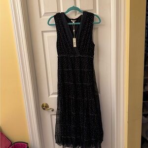 Max Studio Black Polka Dot Maxi Dress
